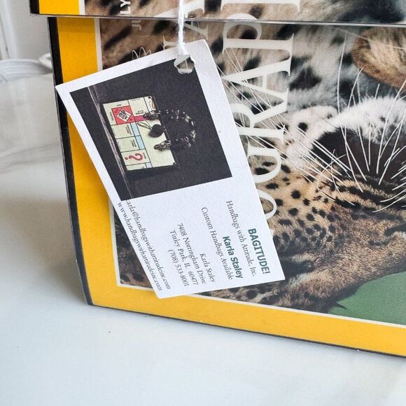 Handmade Purse – National Geographic Cover 1996 Animal Print NWT - Picture 7 of 9